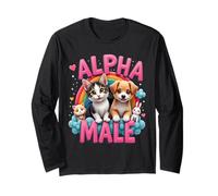 Chats Alpha Meme Cat Male Kitten pour Les Vrais Hommes Manche Longue
