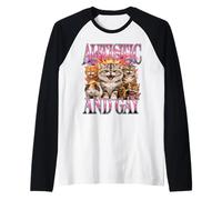 Chats autistes et Gays sifflants Arc-en-Ciel Bootleg Pride Manche Raglan
