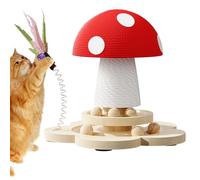 Chats, base en bois en forme de champignon, tour en sisal, pour chats d'appartement et chats adultes, pour l'escalade, l'enrichissement et le mouvement des chatons, pour protéger les , le canapé