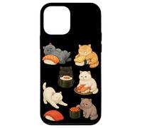 Chats britanniques à poil court avec de jolis rouleaux de sushi Coque pour iPhone 12 mini
