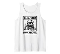 Chats café, Bonjour Mon Amour, drôles Chats Débardeur