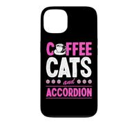 Chats café et accordéon Coque pour iPhone 13