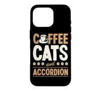 Chats café et accordéon Coque pour iPhone 16 Pro