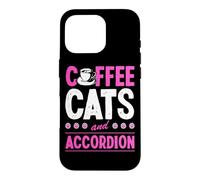 Chats café et accordéon Coque pour iPhone 16 Pro