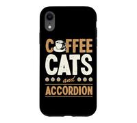 Chats café et accordéon Coque pour iPhone XR