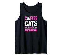 Chats café et accordéon Débardeur