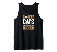 Chats café et accordéon Débardeur