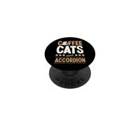Chats café et accordéon PopSockets PopGrip Adhésif
