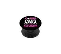 Chats café et accordéon PopSockets PopGrip Adhésif