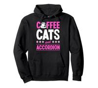Chats café et accordéon Sweat à Capuche