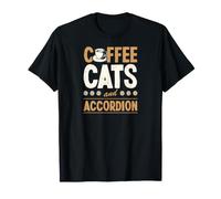 Chats café et accordéon T-Shirt