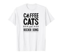 Chats café et Kickboxing Mignon drôle Kickboxer Amoureux des Chats T-Shirt