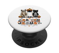 Chats chrétiens Halloween are You Falloween Jésus Mignons rétro PopSockets PopGrip Adhésif