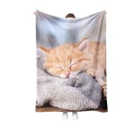 Chats Couverture douillette Couverture en flanelle Motif Kitty Couverture polaire Moelleux doux et chaud,3D Kitty Couverture de salon Couverture de canapé Pour ados adultes. (Style A, 150x200cm)