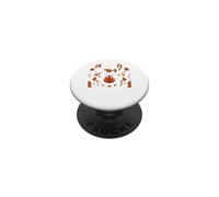 Chats Dansants Feu de Camp Amoureux des Chats PopSockets PopGrip Adhésif