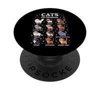 Chats de Noël Mignon Kawaii Noël 2025 félin PopSockets PopGrip Adhésif