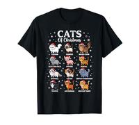 Chats de Noël Mignon Kawaii Noël 2025 félin T-Shirt