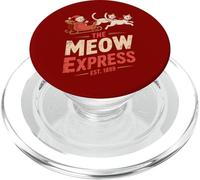 Chats de Noël Vintage drôles - Retro The Meow Express PopSockets PopGrip pour MagSafe