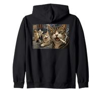 Chats de Rue rétro fumant Tabby Cool Amoureux des Animaux urbains Sweat à Capuche