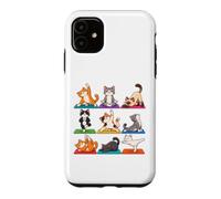 Chats de Yoga Chats drôles dans des Poses de Yoga Amoureux Coque pour iPhone 11