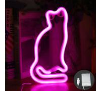 Chats Déco Led Néon Décoration Murale, Lumière Néon Veilleuse Pour Noël Enfants Cadeau d'Anniversaire Salon Chambre Chambre Décoration Murale