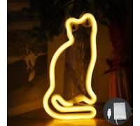 Chats Déco Led Néon Décoration Murale, Lumière Néon Veilleuse Pour Noël Enfants Cadeau d'Anniversaire Salon Chambre Chambre Décoration Murale