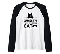 Chats derrière Chaque Grande Femme il y a Un Grand Chat Manche Raglan