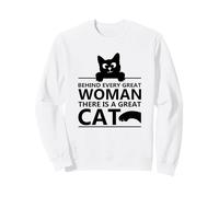 Chats derrière Chaque Grande Femme il y a Un Grand Chat Sweatshirt