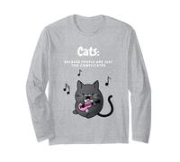 Chats drôles d'amoureux des Chats Parce Que Les Gens sont Juste trop compliqués Manche Longue