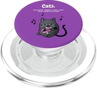 Chats drôles d'amoureux des Chats Parce Que Les Gens sont Juste trop compliqués PopSockets PopGrip pour MagSafe