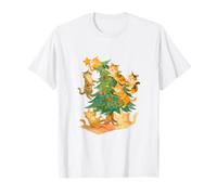 Chats drôles dans Un Arbre de Noël | Cute Watercolor Holida T-Shirt