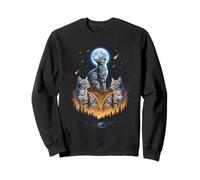 Chats drôles égyptiens Hurlant à la Lune Sweatshirt