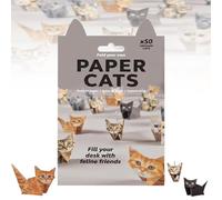Chats en papier à faire soi-même, kit de 50 adorables chatons origami, modèles amusants chiens, chats et dinosaures 3D, sculptures d'animaux for ados adultes, cadeau artistique(Cats)