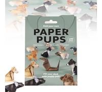 Chats en papier à faire soi-même, kit de 50 adorables chatons origami, modèles amusants chiens, chats et dinosaures 3D, sculptures d'animaux for ados adultes, cadeau artistique(Dogs)