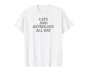 Chats et Astrologie Toute la journée T-Shirt Graphique avec Valeur
