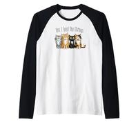Chats et Chatons Mignons Que Je nourris, Stray Cat Care Love Manche Raglan