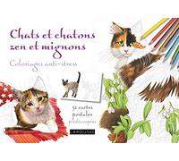 Larousse – Chats et chatons zen et mignons – Coloriages anti-stress / Cartes postales