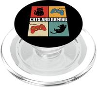 Chats et Jeux vidéo pour The Cat Lover Gamer PopSockets PopGrip pour MagSafe