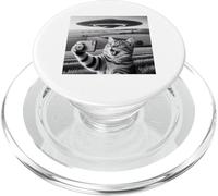 Chats et OVNIS dans Une scène de Ferme Amusante pour Les Amoureux des Chats PopSockets PopGrip pour MagSafe