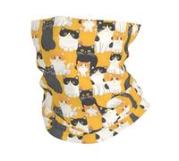 Chats Exotiques À Poil Court Mignons Jaunes Unisexe Cache Cou Thermique Tour De Cou Respirant Bandana pour Ski Cyclisme Vélo Pêche