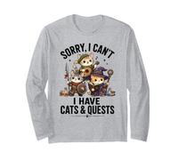 Chats Fantastiques en Aventure : Barde, Guerrier, Magicien Manche Longue
