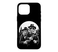 Chats Gangsters drôles avec Armes à feu dans la Ville Skyline Coque pour iPhone 16 Pro Max