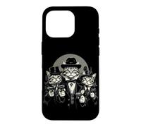 Chats Gangsters drôles en Costumes avec Armes à feu Coque pour iPhone 16 Pro