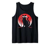 Chats Japonais pour Amoureux des Chats rétro Cool Combat Ninja Cat Fighter Débardeur