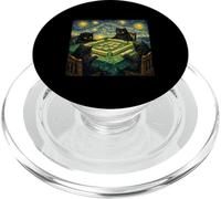 Chats Jouant au Mahjong Van Gogh Style - Joueur de Casino Mah Jong PopSockets PopGrip pour MagSafe