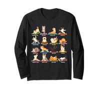 Chats Kawaii Faisant du Yoga drôle Manche Longue