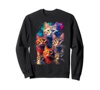 Chats majestueux de différentes Races dans l'espace pour Enfants et Adultes Sweatshirt