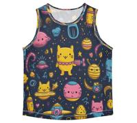 Chats Mignons Doodle DéBardeurs sans Manches pour Garçons Adolescents,Idéaux pour Sport Activités Physiques