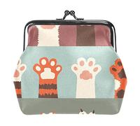 Chats Mignons Griffe Chiens Patte Animaux Mains Motif Porte-Monnaie Baiser Serrure Changement Sac à Main Vintage bibelots Pochette