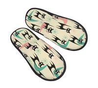Chats Modernes Du Milieu Du Siècle Femme Homme Slippers Antidérapantes Chaussons Légères Pantoufles Pour Maison Extérieur Hiver L